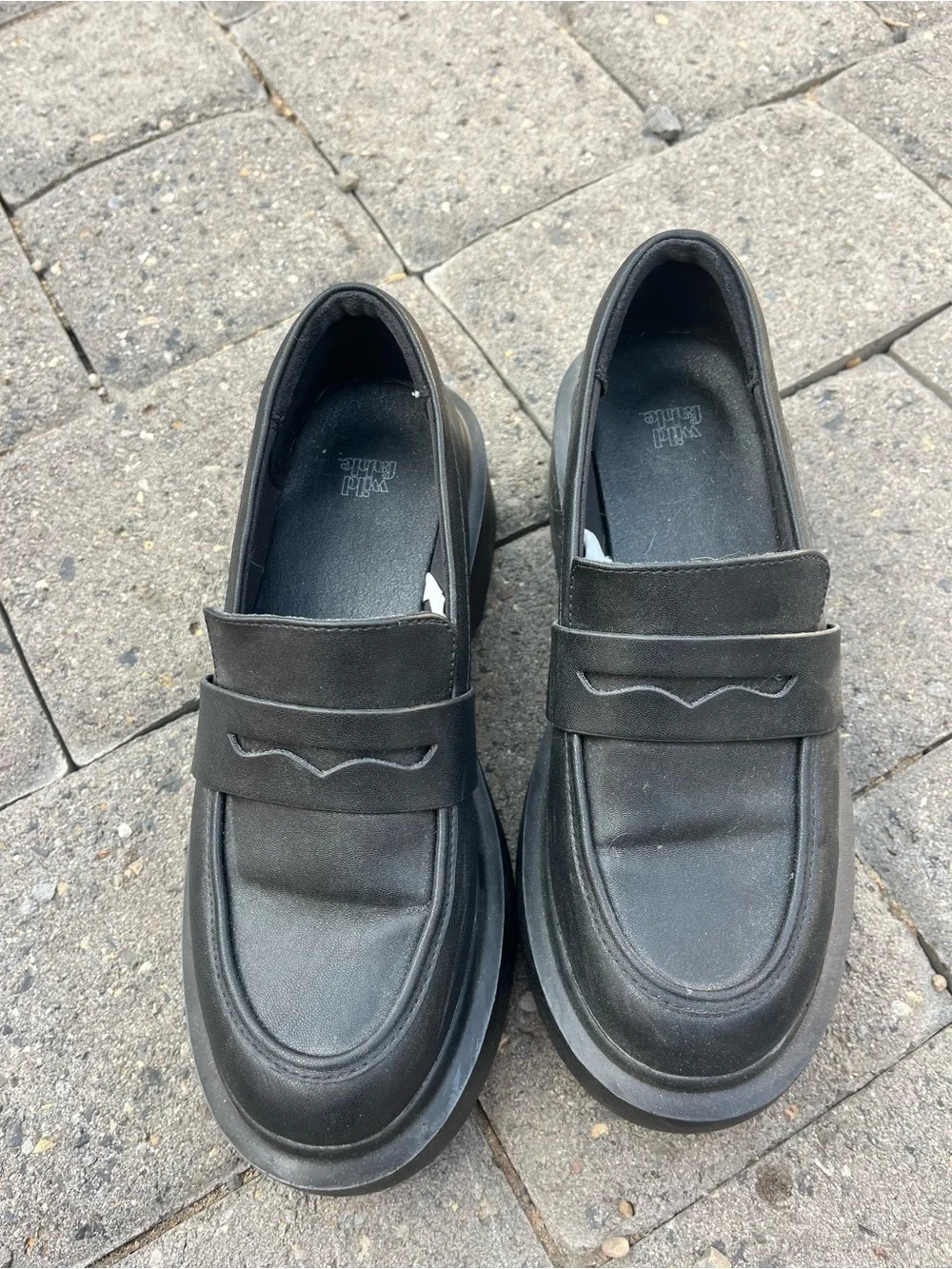 Like New Chunky Black Loafers - Women